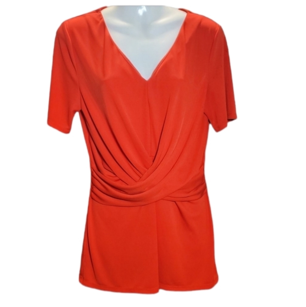 ANN TAYLOR v-neck stretch blouse M